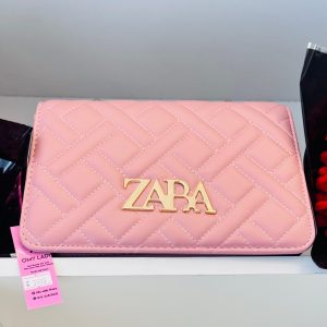 ZARA Blush Quilted Clutch